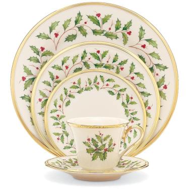 Imagem de Aparelho de Jantar Natal com 5 Peças, Formato Redondo e Material de Porcelana, LENOX 146590600, Colorido
