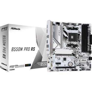 Imagem de Placa Mãe ASROCK AM4 B550M PRO RS M-ATX 4XDDR4 DIMM 128 GB 2XUSB 2.0 4XUSB3.2 HDMI/DP Rede Giga 2XM.2 NVME