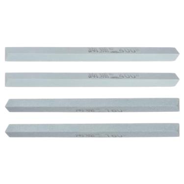 Imagem de Conjunto de 4 peças de pedras de afiar facas, triângulo, gramatura 180/400, amolar para facas, tesouras, utensílios de cozinha