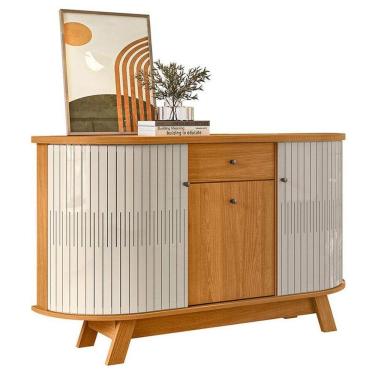 Imagem de Aparador Para Sala Buffet Ambiente Monza Cinamomo Off White - Madetec