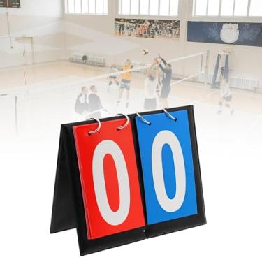 Imagem de Tabuleiro de pontuação flip de couro PU de 2 dígitos – Marcador de pontuação esportivo portátil de 16 x 19 cm para basquete, vôlei, tênis de mesa, jogos de tabuleiro, escolas, atividades recreativas