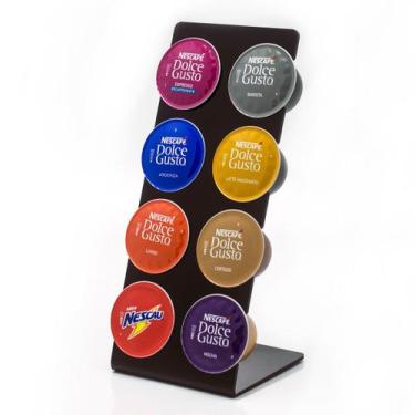 Imagem de Porta Cápsula Acrílico Dolce Gusto Espinha Preto - 8 un. - MARCA