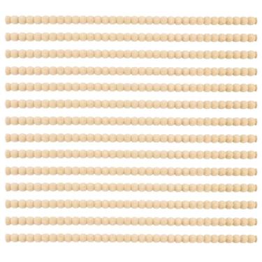 Imagem de 14un Decorativas Contas Madeira Guarnições, Lindas 40cm Comprimento Meia Rodada Decorativa Madeira Guarnição para Decoração Faça Você Mesmo Porta Janela Guarda-Roupa Prateleira Parede Casa