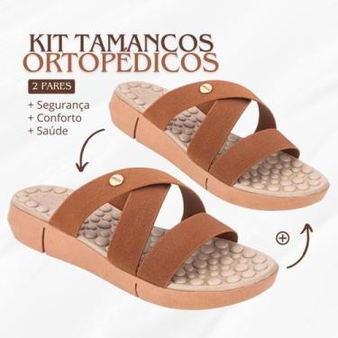 Imagem de Kit 2 Pares Sandália Chinelo Feminino Massageador Esporão - Uniflex, 4