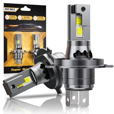 Imagem de MIFMIA Lâmpadas 60000LM 1000% mais brilhantes, tamanho 1:1, Plug and Play, branco frio 6500K, sem necessidade de adaptador, luzes de neblina off-road, pacote com 2