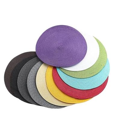 Imagem de kit 4/6 peças jogo americano redondo sousplat cozinha jantar descanso de prato sousplat cozinha(Aleatório 1 Unid.)