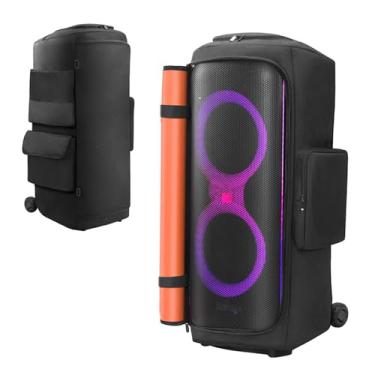 Imagem de YUULNMOP Capa protetora para JBL PartyBox 710, bolsa de viagem à prova de poeira, estojo de transporte com vários bolsos, bolsa de armazenamento portátil para festas ao ar livre (para PartyBox 710)