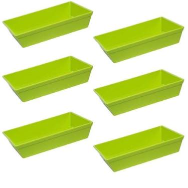 Imagem de Conjunto De Travessa Stillo Vemplast G 5L 6 Peças Verde