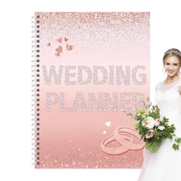 Imagem de Agenda de casamento – Organizador de fichário de casamento | Fichário de diário de noiva para casais, marido, esposa, casamento, gerenciamento de orçamento, lista de verificação de noivo e noivado