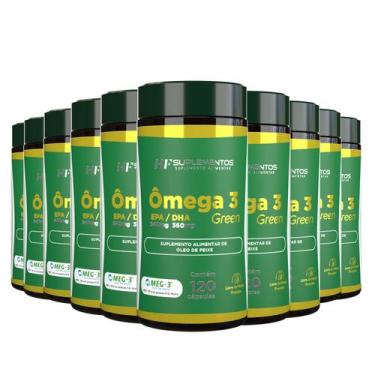 Imagem de 10x omega 3 green 120caps hf suplementos