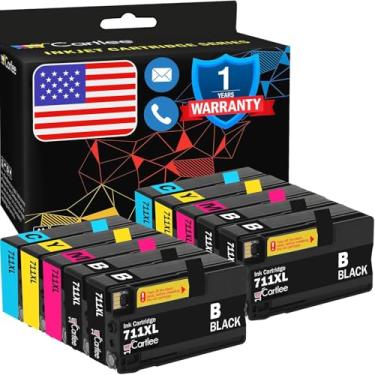 Imagem de Cartlee Cartuchos de tinta compatíveis de substituição para HP 711 711XL para impressoras HP Designjet T120 T520, pacote com 10