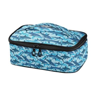 Imagem de GUIJI Lancheira térmica Sharks, lancheira à prova de vazamento para mulheres e homens, lancheira portátil para trabalho, piquenique, viagens