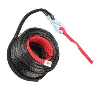 Imagem de aqxreight Kit de Corda de Guincho Sintético de 10 Mm X 30 M à Prova de UV Resistente Ao Desgaste Conjunto de Cinto de Gancho de Corda de Reboque para Caminhões de Veículos Off-road Resistência de