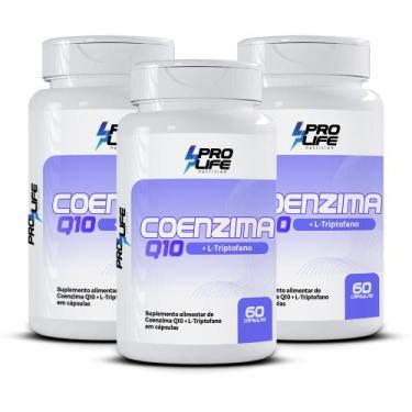 Imagem de Kit 3x Suplemento Coenzimaq10 com L triptofano 60 cápsulas PRO LIFE