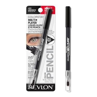 Imagem de REVLON Lápis para olhos ColorStay Multiplayer Liquid-Glide, maquiagem multiuso com pincel de mistura, mistura e conjuntos, textura cremosa, impermeável, à prova de manchas, de longa duração, 401