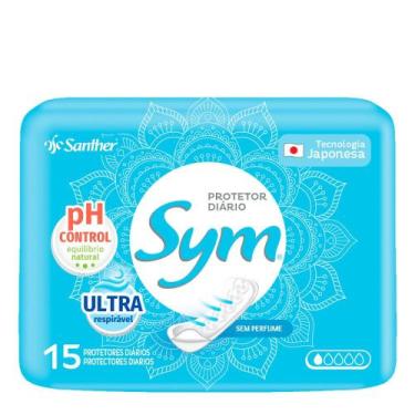 Imagem de Absorvente Sym Protetor Diário Sem Perfume 15 Unidades