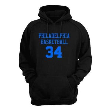 Imagem de Blusa Moletom Capuz Basquete Philadelphia Basketbal Núm 34 - Loja Clic