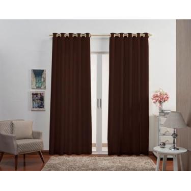 Imagem de Cortina Oxford Tecido 3,00x3,00 sala/quarto-Tabaco - Filomena