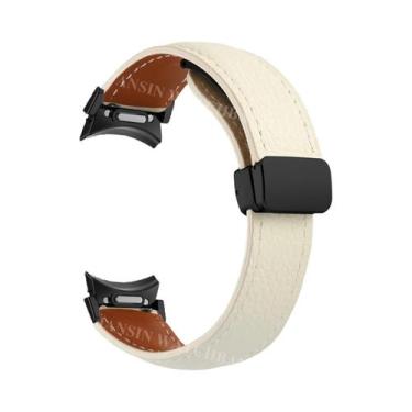 Imagem de Pulseira De Couro Para Samsung Galaxy Watch 7 6 5 4 40 44mm 5Pro Com F