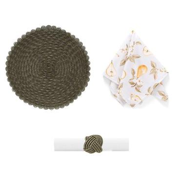 Imagem de Kit De Mesa Posta Copa E Cia 4 Lugares Ava-pêras