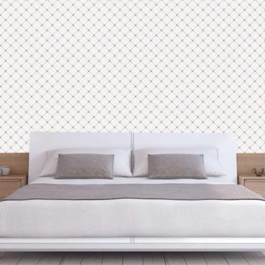 Imagem de Papel De Parede Geométrico Quadrados Linhas Autocolante Sala