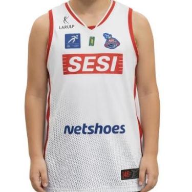 Imagem de Regata Sesi Franca Torcedor Kids Branco e Vermelho - Infantil 4-Masculino