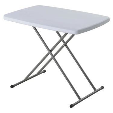 Imagem de Mesa Dobravel 2 Alturas Regulavel Branco 75x49x74cm Branco