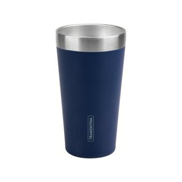 Imagem de Copo Térmico Parede Dupla Tramontina Exata 61646420 Azul 420ml, Azul