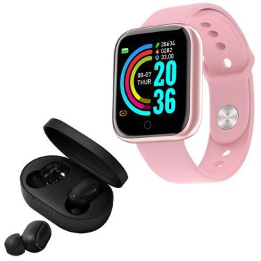 Imagem de Relógio Smart Watch Digital D20 Masculino / Feminino + Fone Bluetooth 