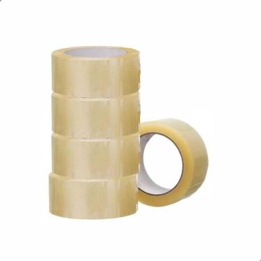 Imagem de Kit 5 Fitas Durex De Empacotar Tape Adesiva Transparente 45x100m - MN 