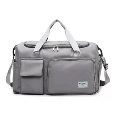 Imagem de Bolsa Viagem Academia Passeio Resistente - Transversal, Cinza