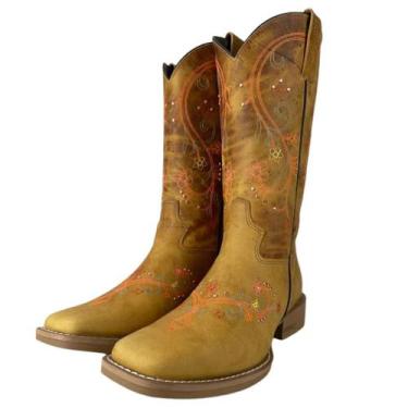 Imagem de Bota Texana Country Feminina Jácomo Fóssil Mostarda - Ref.1151/UFA, 36