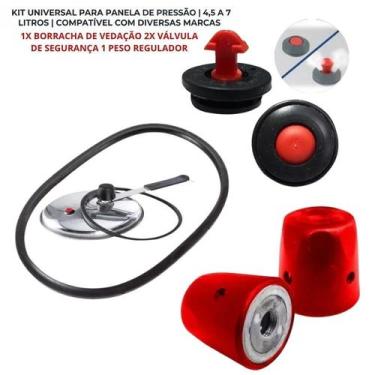 Imagem de Kit Universal Panela De Pressão 4,5 l e 7 Litros Borracha Válvula E Pi