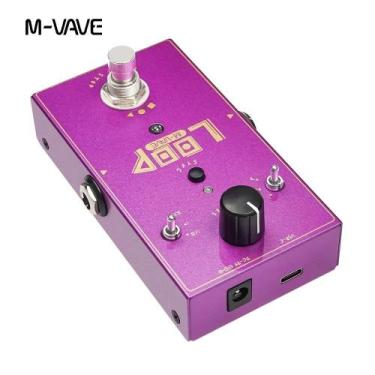 Imagem de Pedal de Efeitos de Guitarra elétrica Mvave Loop Ii Mini Rosa, Rosa