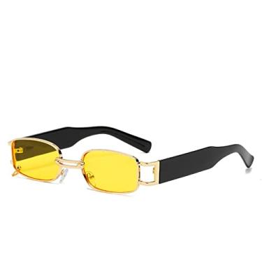 Imagem de Óculos de sol da moda Vintage Quadrado Preto Óculos de Sol Feminino Luxo Pequeno Retângulo Óculos de Sol Masculino Feminino Gradiente Claro Espelho Óculos De Sol,C4,Quadrado