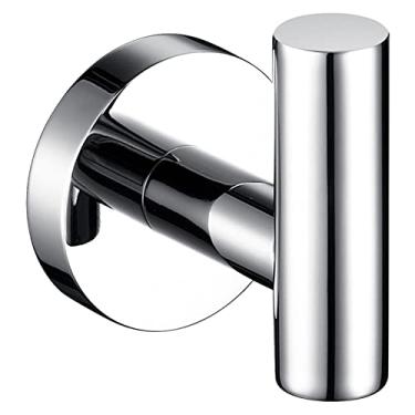 Imagem de Pistola de aço inoxidável cinza preto polido cromo escovado ouro gancho gancho barra de toalha suporte de papel acessórios de banheiro, gancho polido