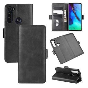 Imagem de HONGYAN Capa de telefone Para Motorola Moto G Stylus Capa de couro com fivela magnética dupla face horizontal flip com suporte e slots para cartões e carteira Capa protetora