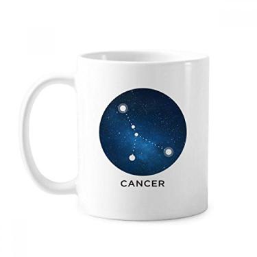 Imagem de Caneca de cerâmica do signo do zodíaco da constelação do câncer xícara de porcelana de café