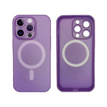 Imagem de Case de Celular Magnética para Iphone 13 Pro - Capinha Emborrachada, Anti-impacto - LINHA PREMIUM DUPIN (Lilás)