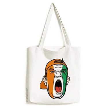 Imagem de Coate d'Ivoire capa de maquiagem facial sacola de lona bolsa de compras casual bolsa de mão
