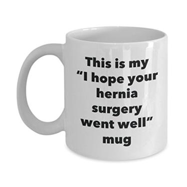 Imagem de Caneca This is My I Hope Your Hernia Surgery Went Well – Caneca de café de cacau quente divertido – Presente Get Well Soon – Ideia de presente de mordaça