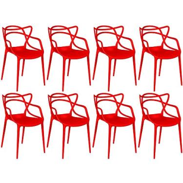 Imagem de Kit 8 Cadeiras Allegra - Vermelho