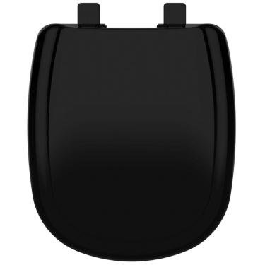 Imagem de Assento Sanitário Polipropileno Soft Close Sabatini Preto para vaso Icasa