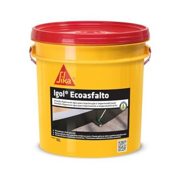 Imagem de Sika - Emulsão asfáltica - Igol ECO Asfalto Preto - Diversas superfícies - Fácil aplicação - Balde 18L