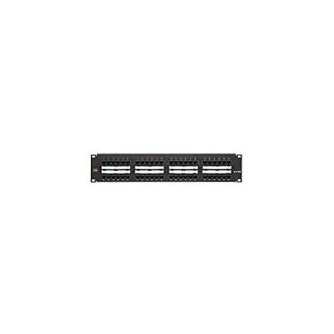 Imagem de Leviton 69586-C48 eXtreme Cat 6+ Flat 110 Style Patch Panel, 2RU, 48 portas, rotulagem centralizada