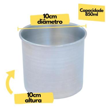 Imagem de Jogo Formas Redondas Alta Kit 3 Peças Nº 10 16 20 cm - Global Alumínio