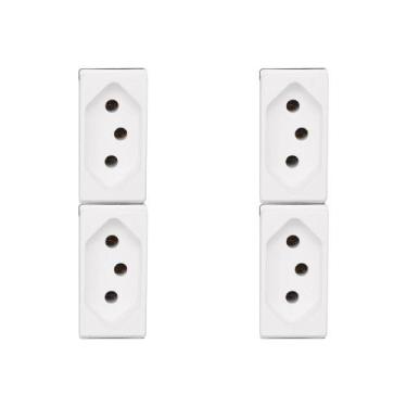 Imagem de Kit C/4 - Modulo Pial Pop 1Tomada 10A Lg030 Branco
