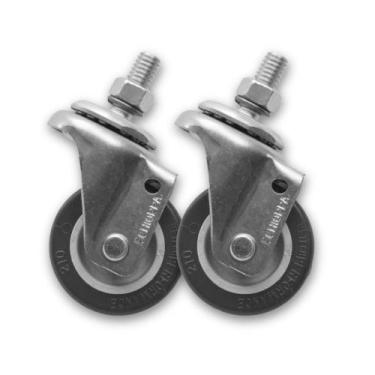Imagem de Kit 2 Rodinhas 50mm Plástico BP 2 Pol com Parafuso Giratório - Schiopp