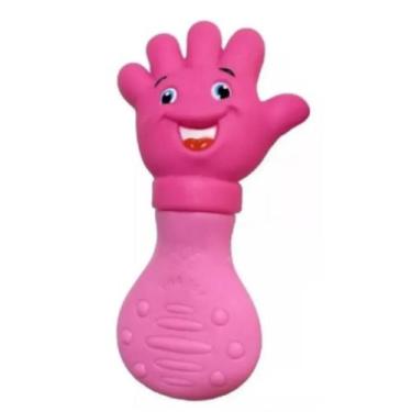 Imagem de Mordedor De Maozinha Rosa Bebe Divertido Anti Stress Gengiva Bebe - Vi