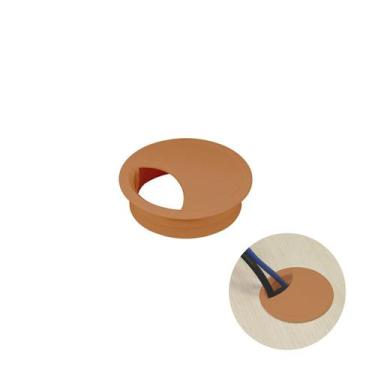 Imagem de Passa Fio 59 Mm Mel Para Mesas E Bancadas - Bigfer, Redondo, Plástico,